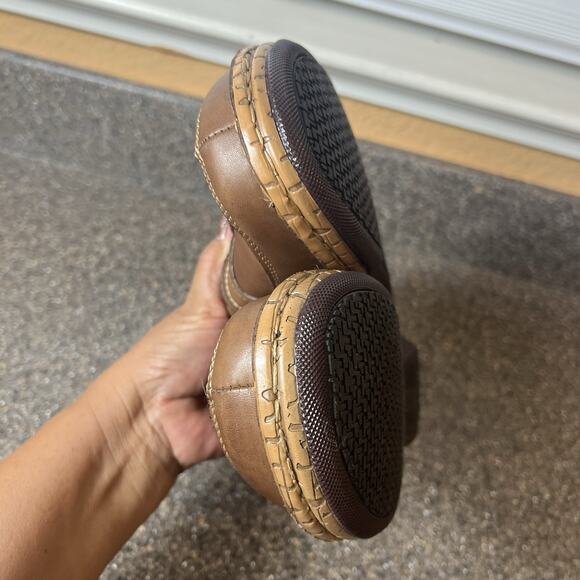 Propet Clogs Brown Leather Womens Sz 8.5 M(B) Comfort Casual Mule Slip Resistant - Picture 7 of 11